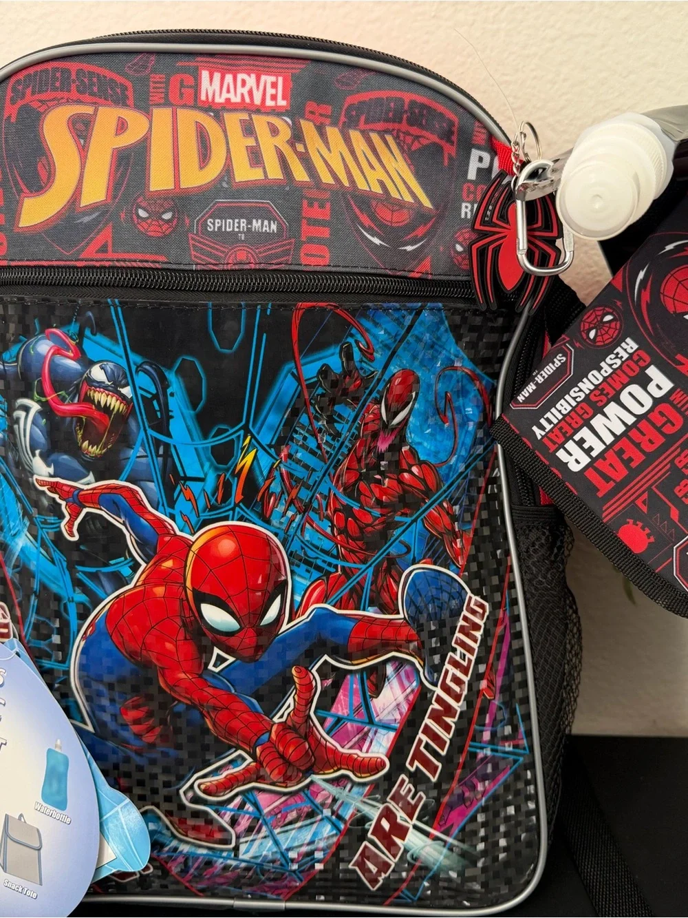 Spiderman Kids Backpack in Red, Black & Blue